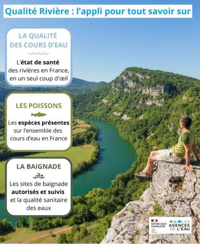 L'application Qualité rivière pour tout savoir sur les rivières : état de santé, poissons, baignades